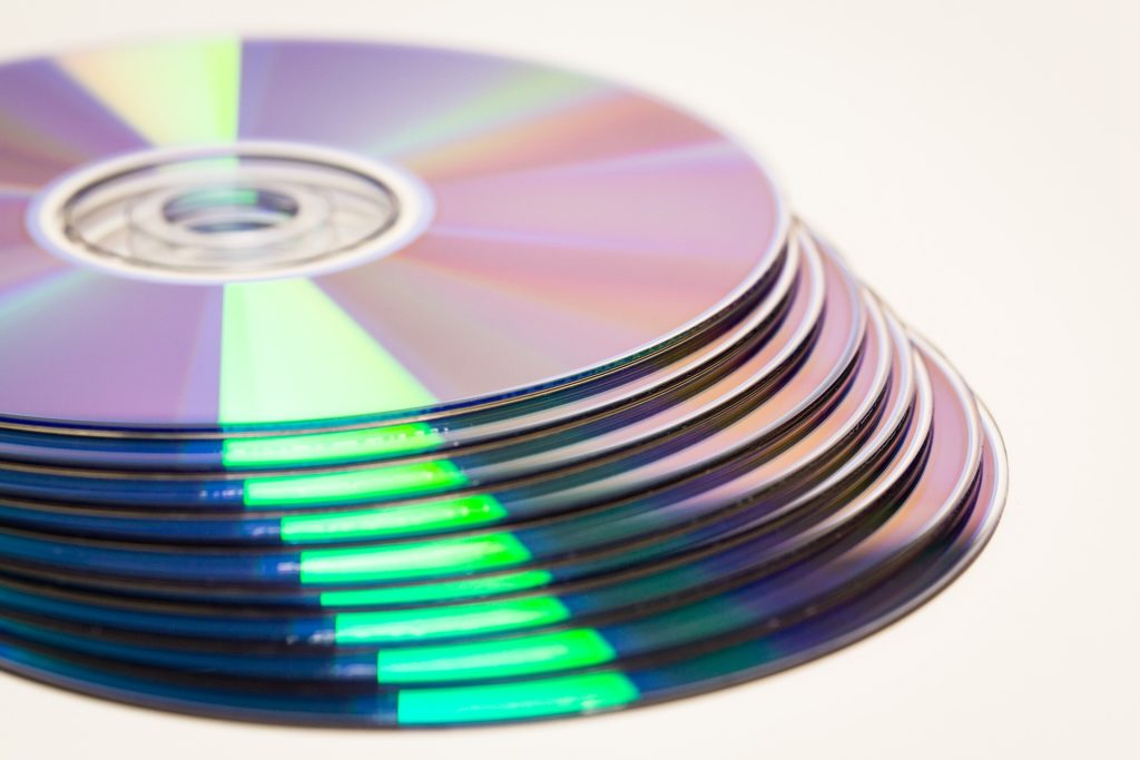 Stack of blank dvds